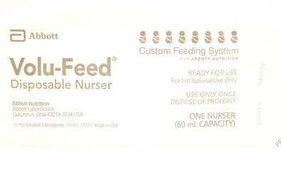 Abbott 00180 Custom Feeding System Volu-Feed Disposable Nurser, One Nurser 60 ml
